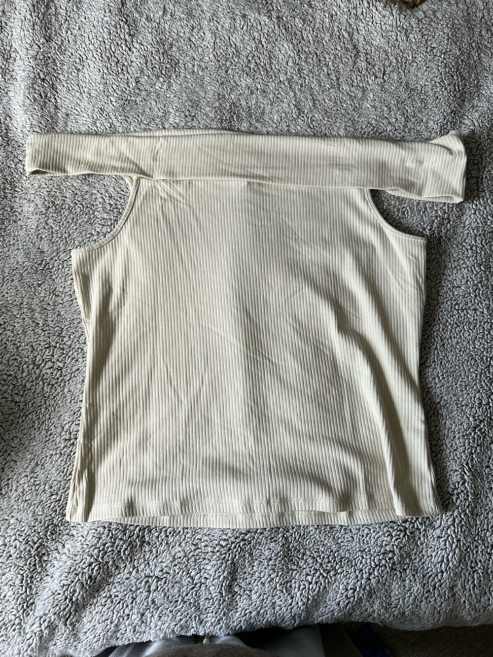 Old Navy Cream Off-Shoulder Ribbed Camisole